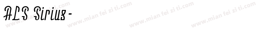 ALS Sirius字体转换